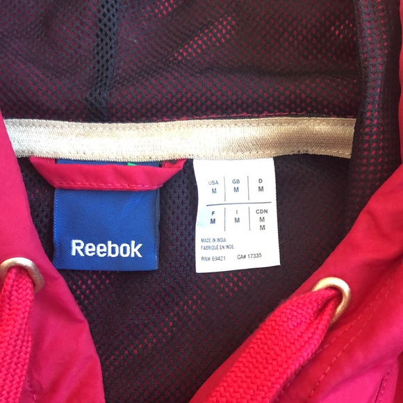 REEBOK full zip track jacket in red, black and white. Size Medium. - Picture 6 of 13